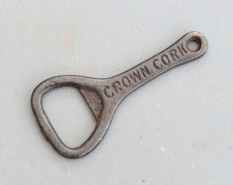 Vintage CROWN Cork Cast Iron Collectable Bottle Opener