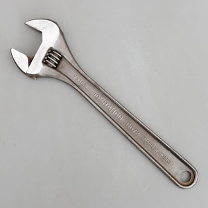 Chiave inglese regolabile Bahco Svezia n. 0672 vintage da 10'' in acciaio V