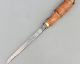 Vintage schwedische Einsteckschlitz-Meißel Birkengriff Schweden