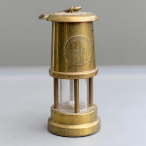 Vintage Ferndale Coal & Mining Co Brass Miners Small Lamp