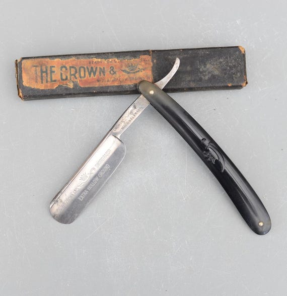 Vintage the Crown and Sword ERN No 1166 Germany Straight Razor