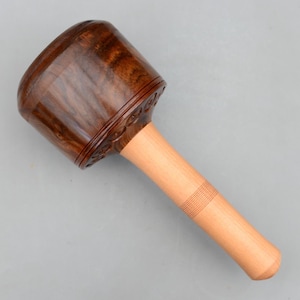 Vintage Lignum Vitae Träklubba 1020g Snidning Snickeri Stenhuggare Skulptör Mejsel