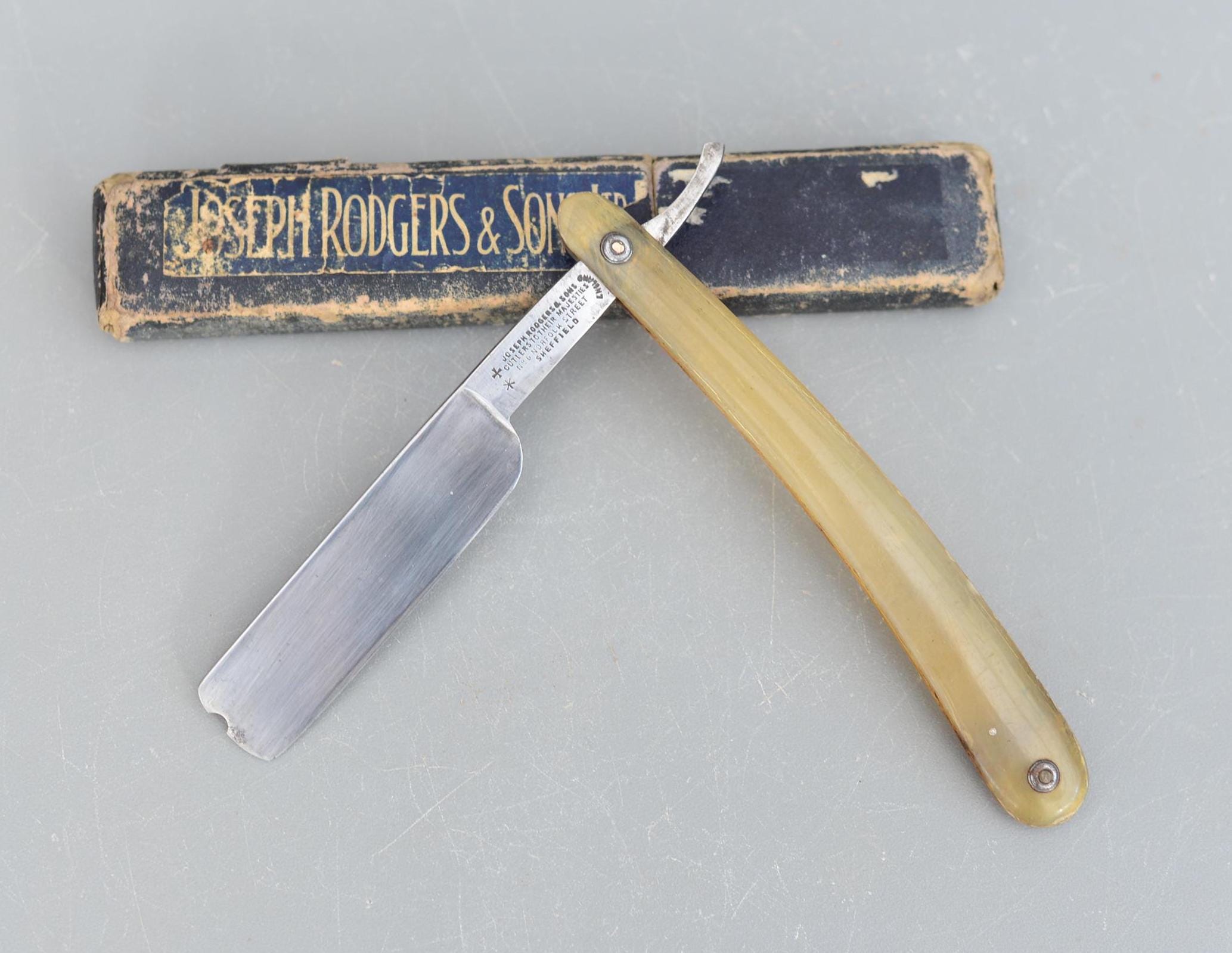 Vintage Rare Joseph Rodgers & Sons Sheffield Straight Razor Wedge