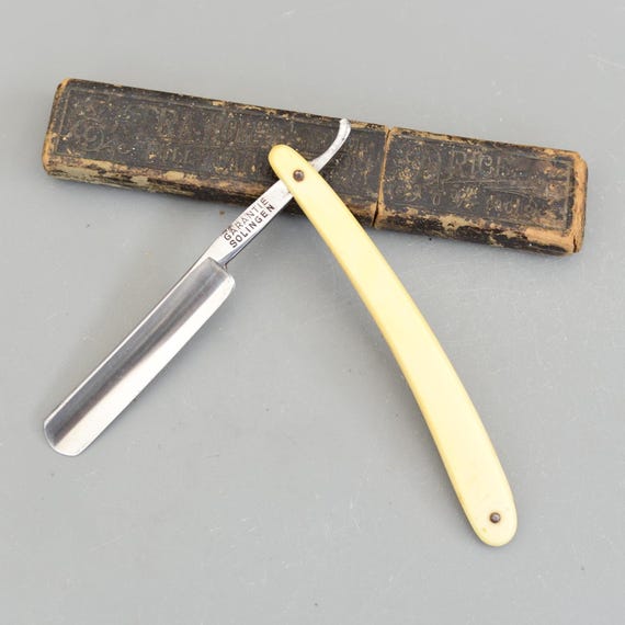 Solingen メンズ剃刀　レトロ Vintage Garantie Solingen Straight Razor Cut Throat Razors - Etsy