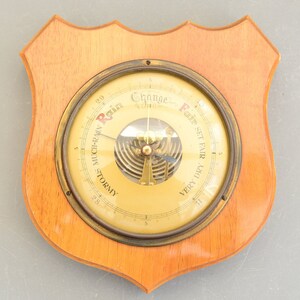 Vintage FOREIGN Aneroid Shield Wall Barometer - Etsy