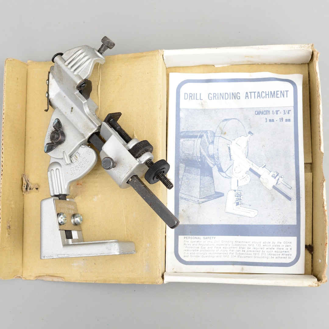Vintage 1992 Drill Grinding Attachment Bit Sharpener Bench Grinder ...