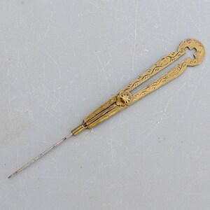 Vintage Rare Patent Brass Steel Crochet Hook Retractable - Etsy