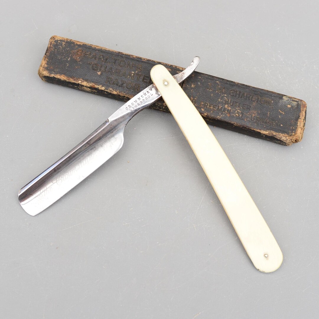Vintage Rare Crownshaw Liverpool Cut Throat Razor England Straight ...
