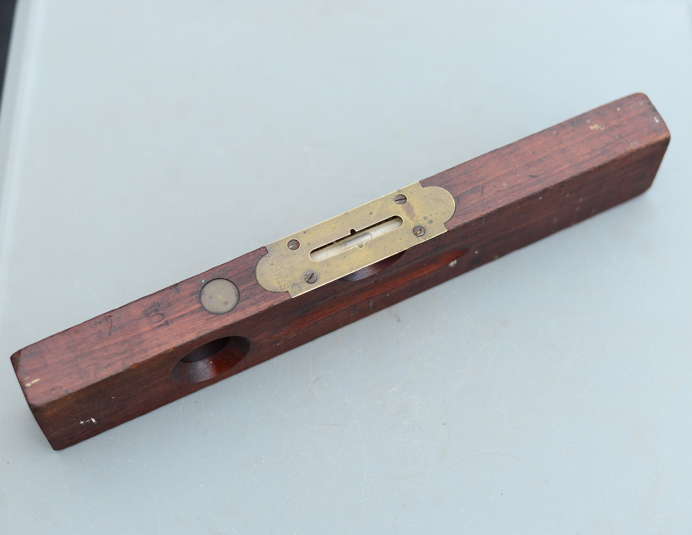 Vintage Rare Stanley Rule & Level Brass Rosewood Level 14'' No 104