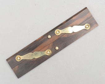 Vintage Ebony Brass Parallel Ruler Maritime Technical Drawing Architect