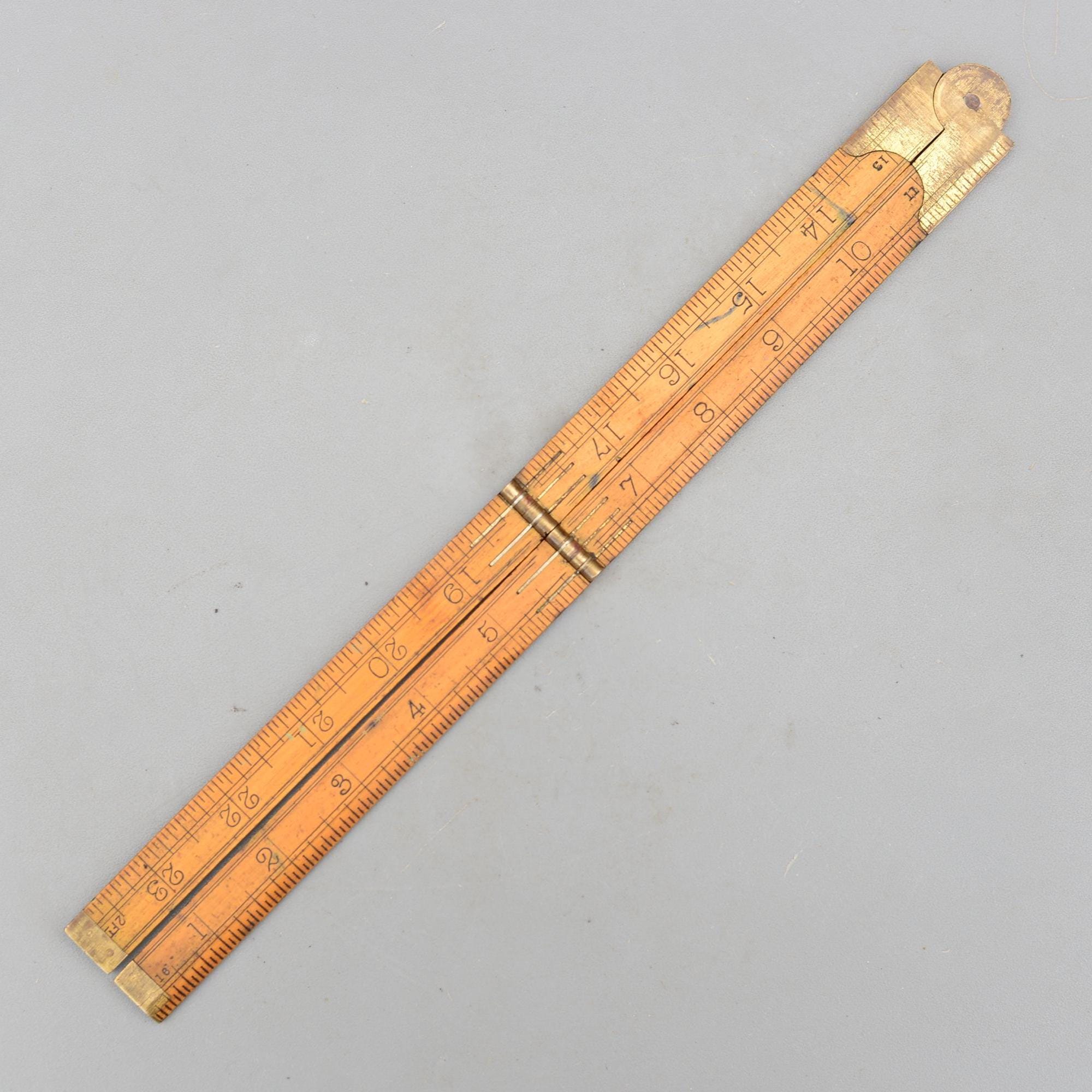 Vintage Rabone Folding Rule No 2550 Boxwood & Brass Ruler 24'' - Etsy