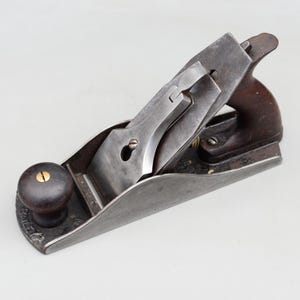 Vintage Rare STANLEY No 4 1/2 Tung Slät Hyvlad Låg Knopp