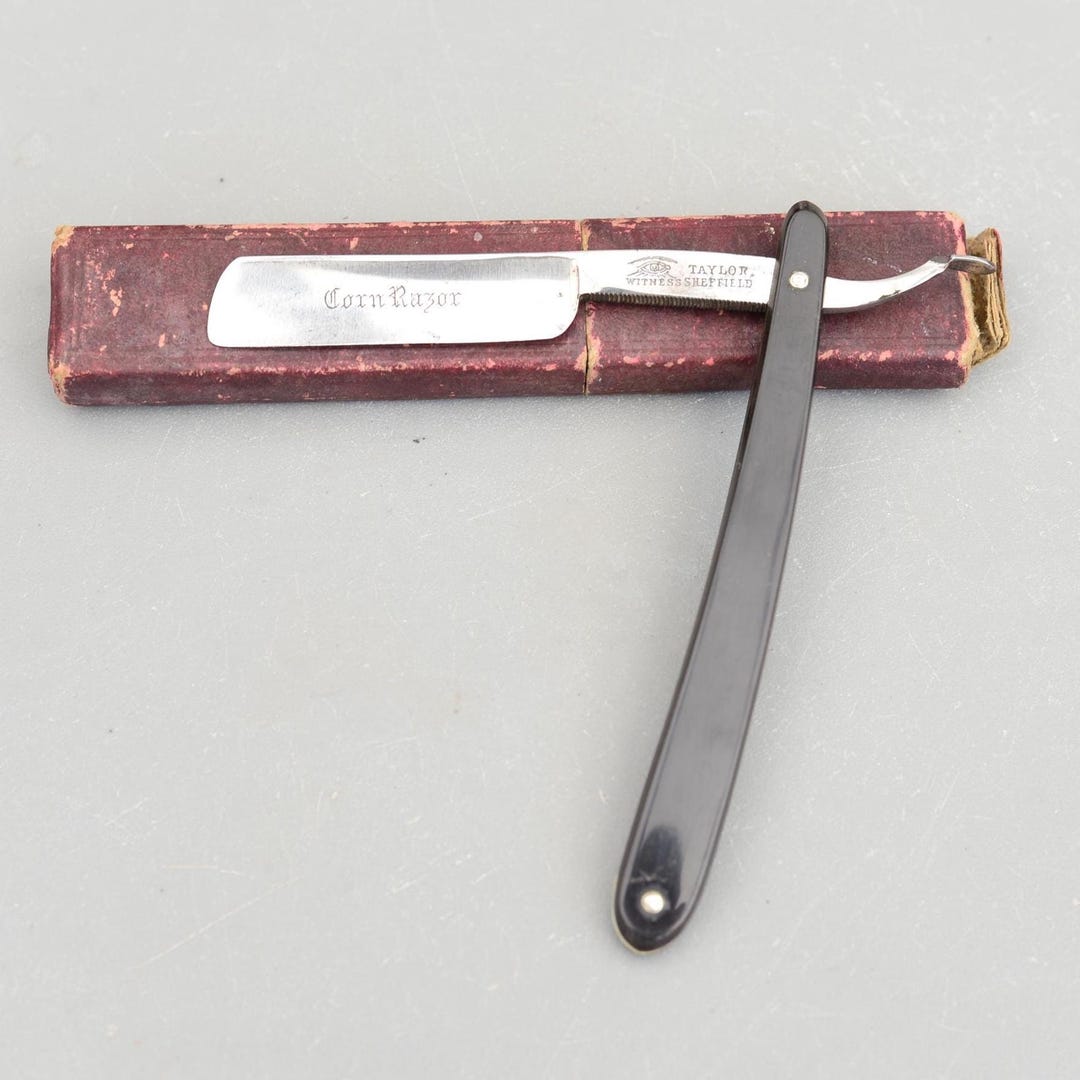 Vintage Taylor Witness Corn Cut Throat Razor Sheffield England Straight ...
