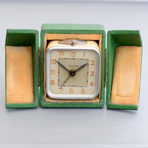 ヴィンテージ ベヤード フランス製 旅行用 目覚まし時計 機械式 動作品 & 箱