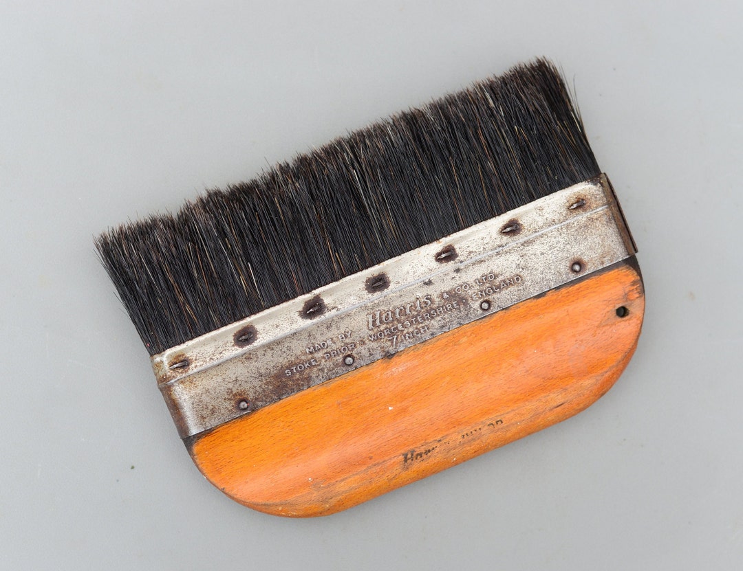 Vintage Harris Horse Hair Brush Wood Natural Bristle Brush Etsy