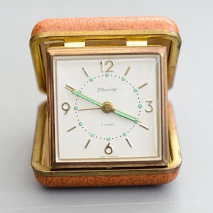 Vintage Blessing 2 Jewels W.Tyskland Reseväckarklocka Mekanisk Fungerande