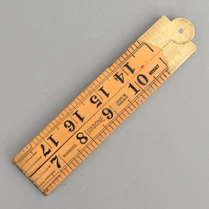 Vintage Rabone England No 1167 Warranted Boxwood & Brass Folding Ruler 24''