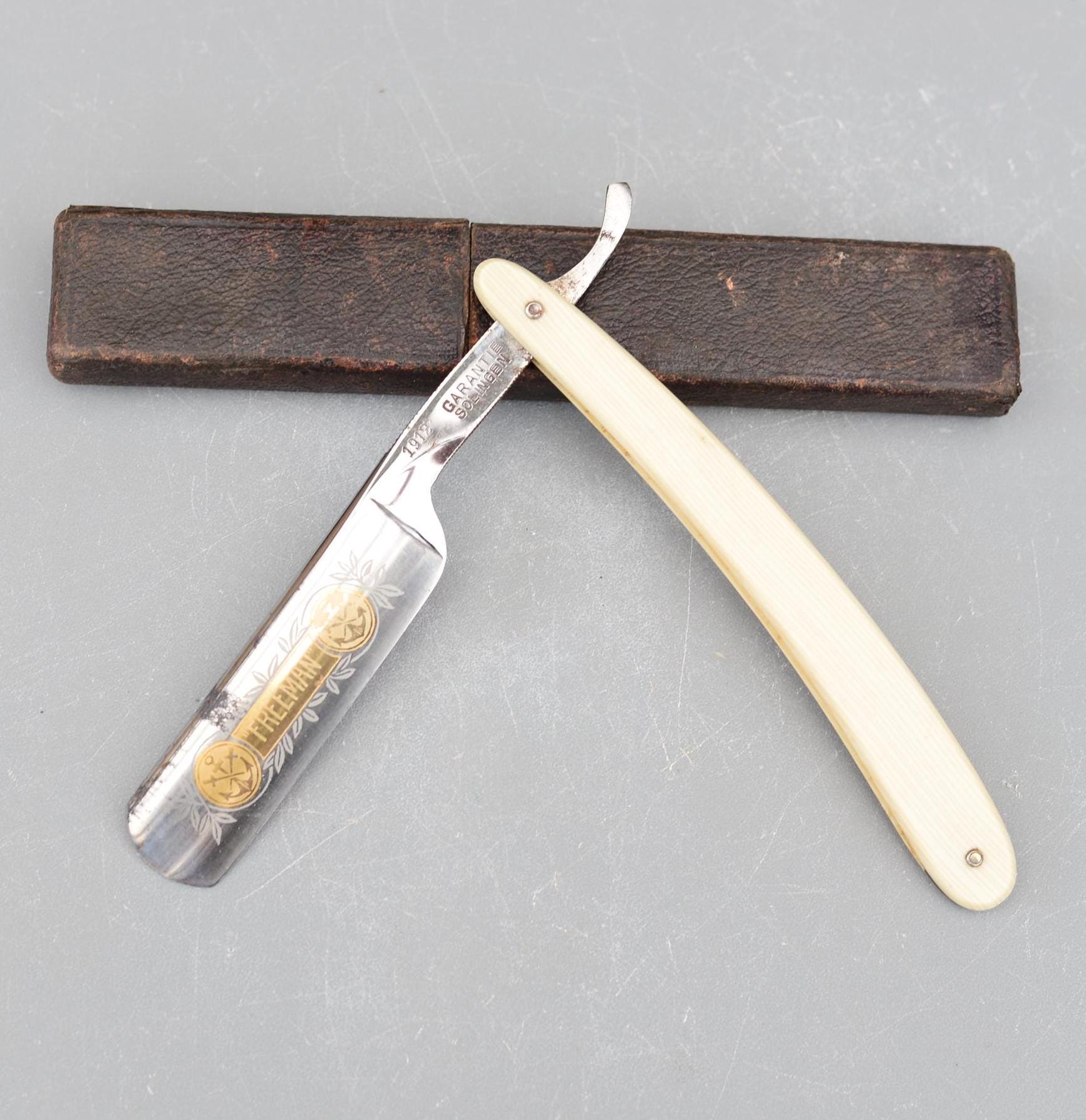 Vintage FREEMAN No 1912 Garantie Solingen Germany Cut Throat