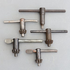 Set 5 Vintage Small Lathe Chuck Key and Drill Chuck Keys Jacobs