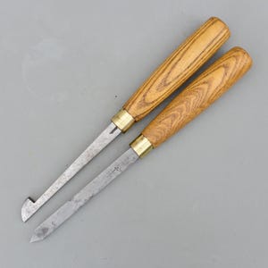 2 Vintage W.Marples & Sons Sheffield England Woodturning Chisel Turning Lathe Tools