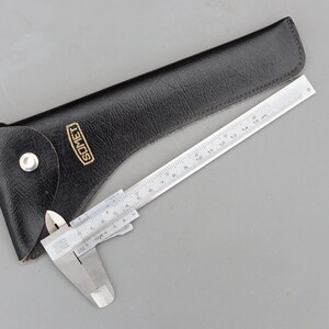 Calibrador de profundidad Vernier SOMET Inox Extra de 150 mm (6 pulgadas), vintage.