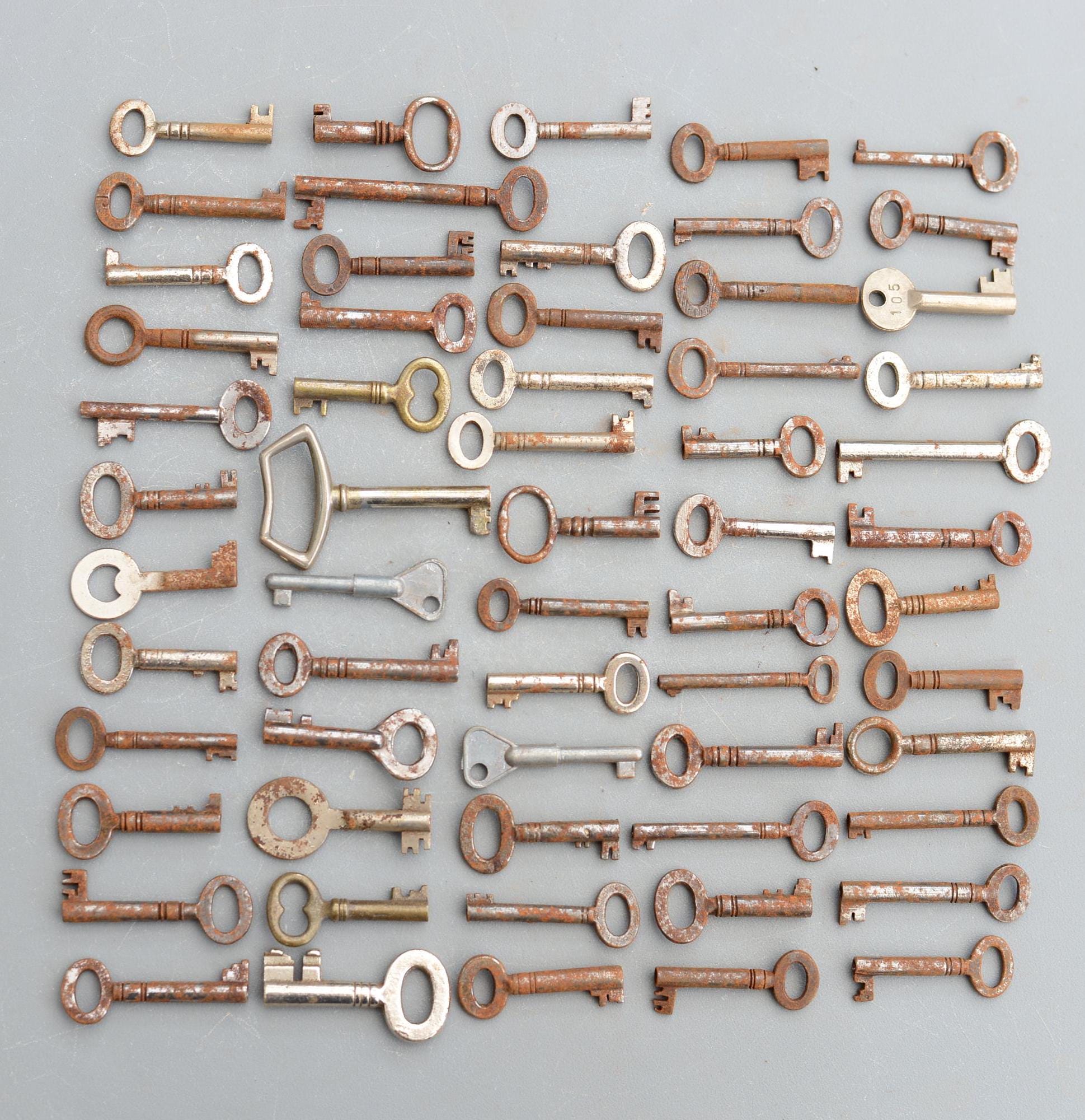 Vintage 60 Bundle Keys Door Cupboard Cabinet Draw Chest Salvage Key - Etsy
