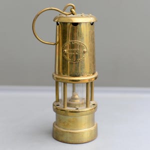 Vintage Lamp & Limelight Co Hockley Brass Miners Paraffin Lamp