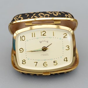 Vintage Services Luxalarm 2 Jewels Orologio da viaggio con sveglia meccanica funzionante