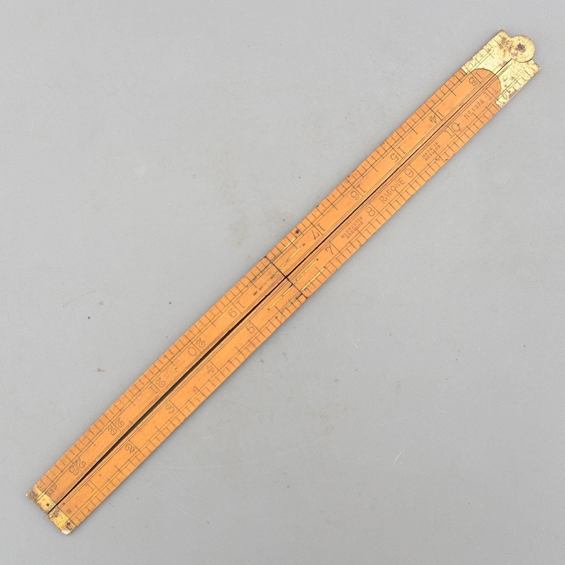 Vintage Rabone No 1375 Boxwood & Brass Folding Ruler 24'' Rule - Etsy