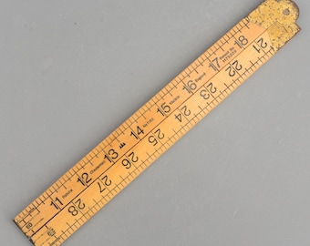Vintage Rare J.mc MAHON London Boxwood & Brass Folding Ruler 24'' - Etsy
