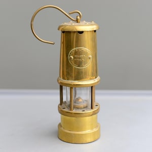 Vintage Lamp & Limelight Co Hockley Brass Miners Paraffin Lamp