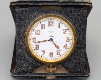 Vintage Edward Glasgow 8 Days Swiss Made Travel Alarm Mechanical