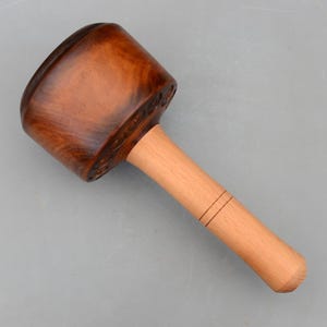 Vintage Lignum Vitae Träklubba 985g Snidning Snickeri Stenhuggare Skulptör Mejsel