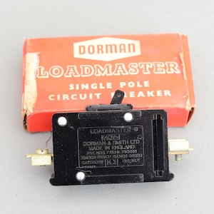 Vintage Dorman Smith Loadmaster 15AMP 250/440 Single Pole Circuit Breaker