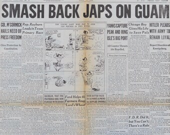 Vintage Original Chicago Daily Tribune Newspaper No 30 23 July 1944 World War WWII WW2