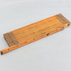 Regla de cálculo de madera de 72 pulgadas, extensión de carpintero Interlox, marca Vintage Master Rule MFG Co. Inc., NYC, EE. UU.