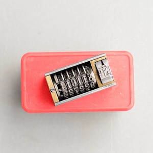 Vintage Permoid England nr 2264 numreringsmaskin nr 6 siffror högtryckspress