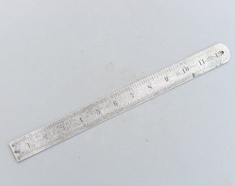 Vintage No 312D Chesterman 12'' Steel Rule Made in England