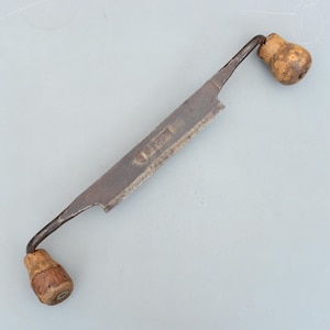 Pialla a manovella curva francese d'epoca Peugeot Freres, per falegnameria