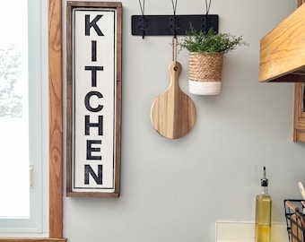 Handmade Farmhouse Kitchen Wood Sign: Rustic Vertical/Horizontal Decor