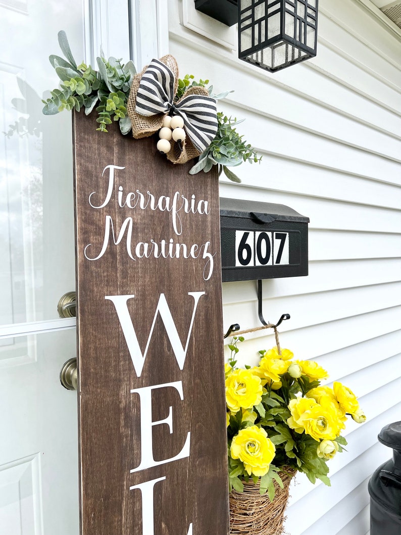 Personalized Porch Sign Entryway Family Name Sign Last Name
