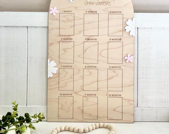 Baby's First Year Photo Milestone Board: Celebration Prop