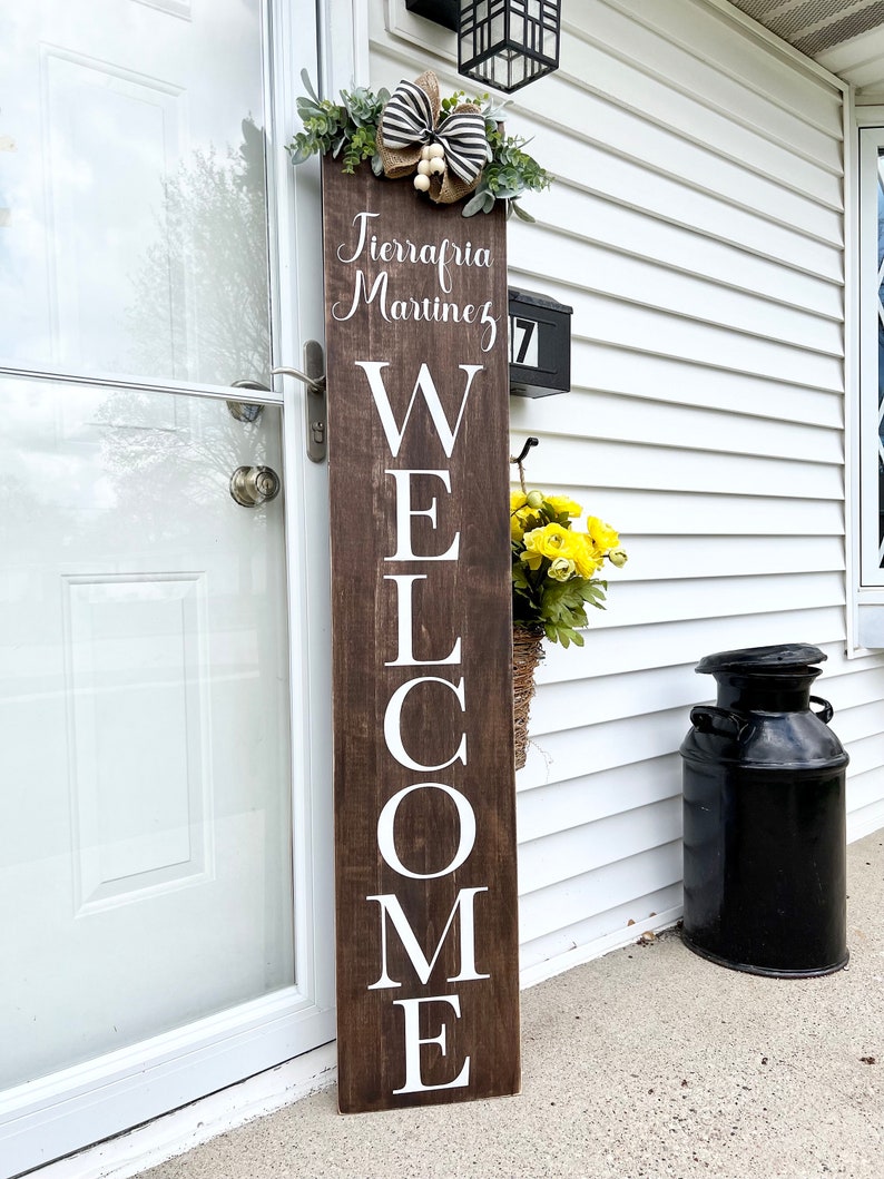 Personalized Porch Sign Entryway Family Name Sign Last Name