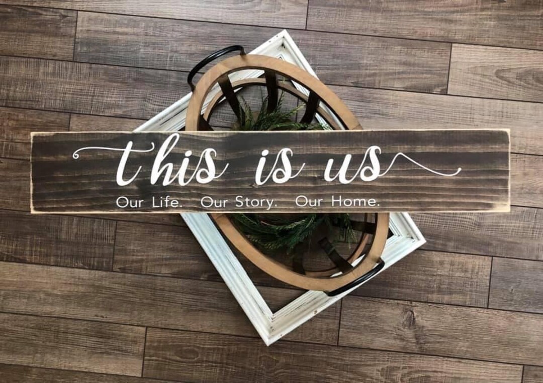 Personalized Family Wood Sign: This is Us, Our Life, Our Story - Etsy