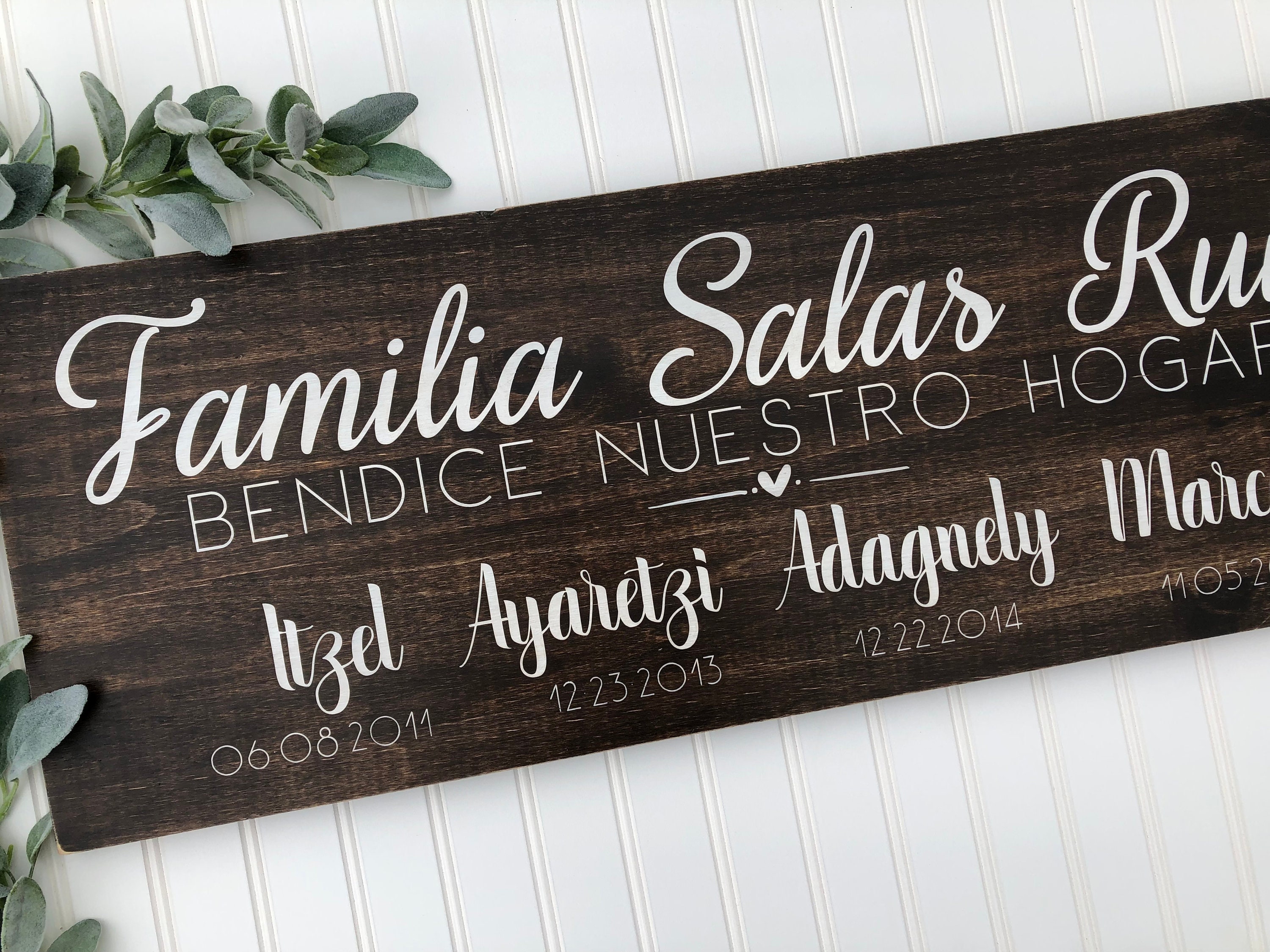 Personalized Family Name Wood Sign: Custom Painted Plaque - Etsy