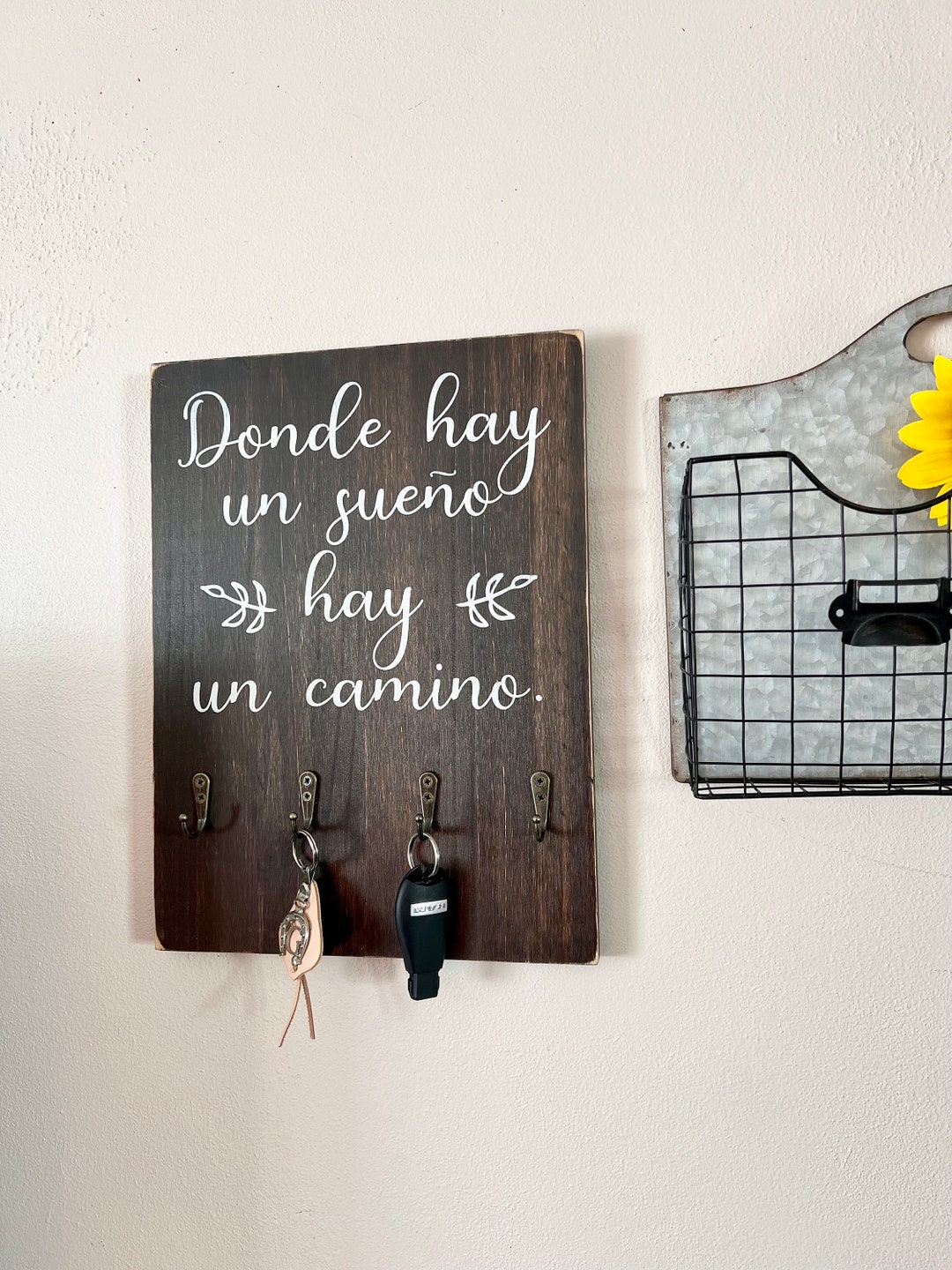 Custom Key Holder Spanish Key Holder Personalized Car Key Hooks Car Key