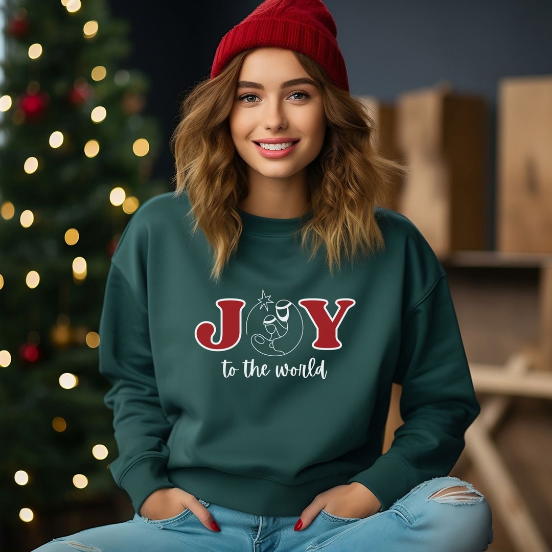 Joy to the World Sweatshirt, Christmas Sweatshirt, Womens Christmas
