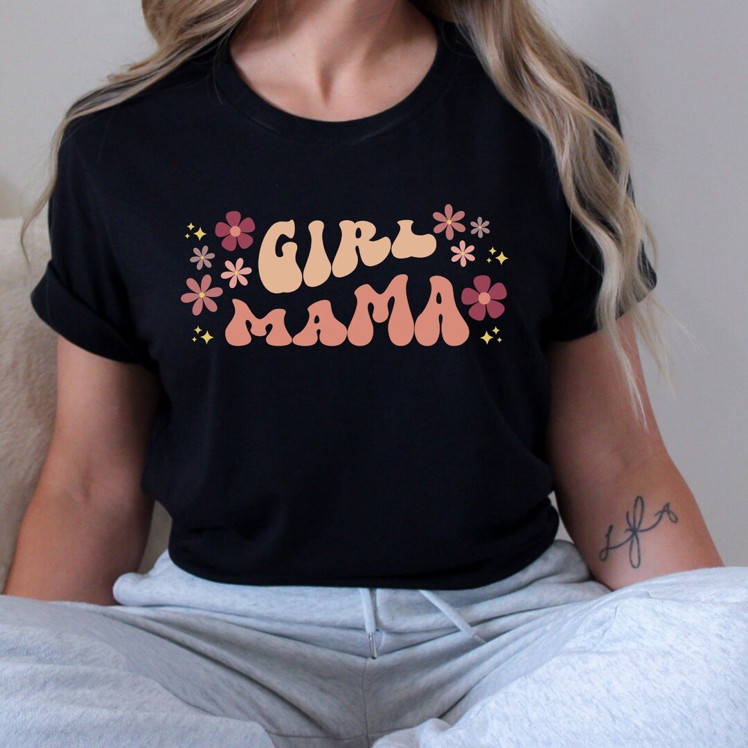 Girl Mama Shirt, Girl Mom Shirt, Retro Girl Mama Shirt, Mom Shirt