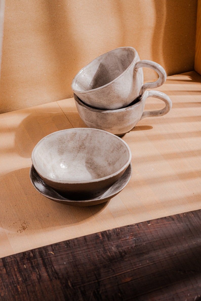Ceramic white bowl image 3