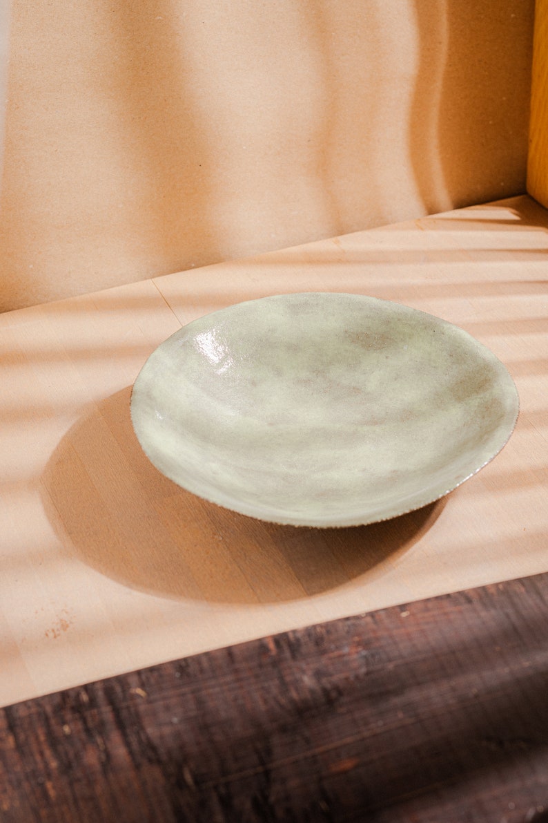 Ceramic green plate image 1